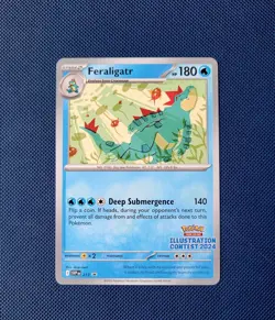 Pokemon TCG Feraligatr SVP213 Illustration Contest 2024 NM - Image 1