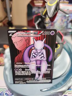 Pokemon TCG Team Rockets Mewtwo EX 213/182 Full Art Destined Rivals NM+ - Image 1