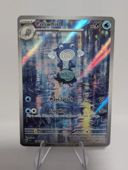 Pokemon TCG Poliwhirl Full Art 176/165 151 Card NM/M Condition - Image 1