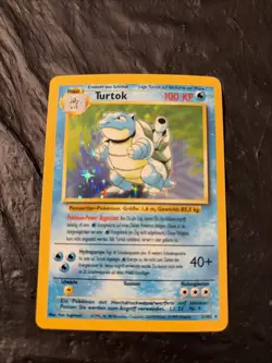 Pokemon Blastoise Turtok Base Set German LP 2/102 Holo WOTC 1999 - Image 1
