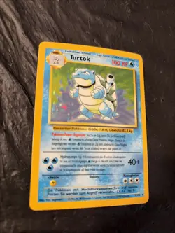 Pokemon Blastoise Turtok Base Set German LP 2/102 Holo WOTC 1999 - Image 2