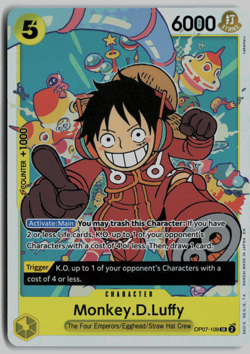 Monkey.D.Luffy OP07-109 SR Super Rare - One Piece TCG English REPRINT PRB02 - Image 1
