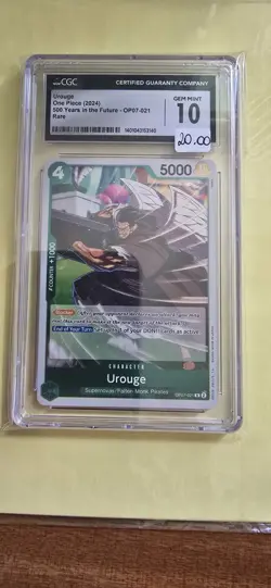 CGC 10 One Piece Urouge OP07-021 Graded Card Gem Mint - Image 1