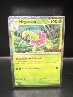 Pokemon TCG Meganium 001 Promo Mega Evolution Stamped Build & Battle Sealed Deck - Image 1