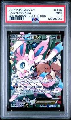 2016 POKEMON XY GENERATIONS RADIANT COLL #RC32 FULL ART/SYLVEON EX PSA 9 - Image 1