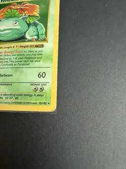 Pokemon TCG Venusaur Base Set, Holo Shadowless Rare Card 15/102 Ungraded - Image 5