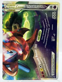 Rayquaza Deoxys Legend (Bot) 90/90 HGSS Undaunted Holo Vintage Pokemon TCG Card - Image 1