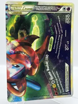 Rayquaza Deoxys Legend (Bot) 90/90 HGSS Undaunted Holo Vintage Pokemon TCG Card - Image 2