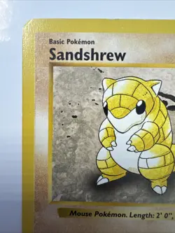 Pokemon TCG Sandshrew Base Set 1st Edition Shadowless Card 62/102 - Image 2