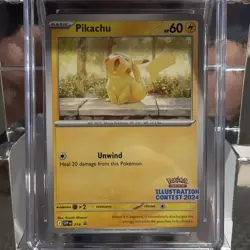 Pikachu Black Star Promo 214 Illustration Contest 2024 Pokemon CGC Gem Mint 10 - Image 3
