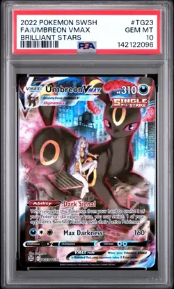 PSA 10 UMBREON VMAX TG23/TG30 FULL ART BRILLIANT STARS POKEMON 🌑 - Image 1