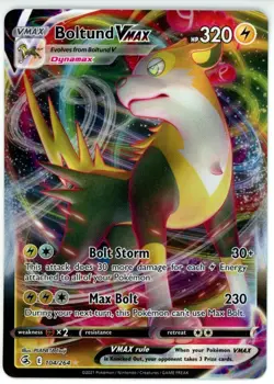 Pokemon TCG Boltund VMAX 104/264 Swsh08: Fusion Strike Ultra Rare - Image 1