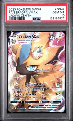 PSA 10 ZERAORA VMAX GG42/GG70 FULL ART CROWN ZENITH POKEMON ⚡ - Image 1