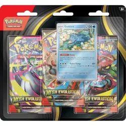 Pokemon Mega Evolution - Golduck 3-Pack Booster Blister FACTORY SEALED - Image 1