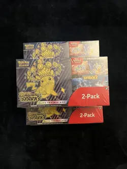 [UK] Pokemon TCG Surging Sparks ETB & Booster Bundle Costco 2 Pack New Sealed - Image 1