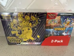 Pokemon Surging Sparks ETB + Booster Bundle Costco 2-pack Sealed - Image 1