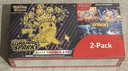 Pokemon TCG Surging Sparks Costco 2 Pack ETB & Booster Bundle New Sealed FAST🚚 - Image 1