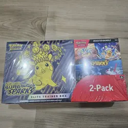Pokemon Surging Sparks ETB & Booster Bundle Costco 2-Pack. Factory Sealed - Image 1