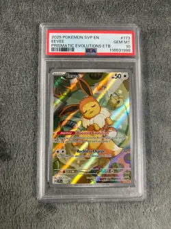 2025 POKEMON SVP EN-SV PRISMATIC EVOLUTIONS ETB PROMO #173 EEVEE PSA 10 - Image 1