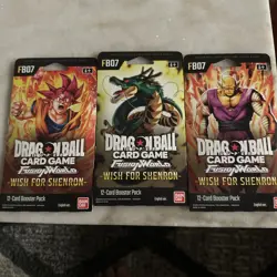 Dragon Ball Super Card Game - WISH FOR SHENRON FB07 - Sleeved Booster Pack - (3) - Image 1