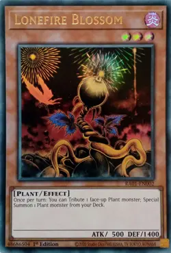 RA01-EN002 LONEFIRE BLOSSOM ULTRA RARE 1ST EDITION YuGiOh CARD - Image 1