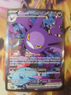 Pokemon Team Rockets Crobat EX SIR Holo Card 234/182 Destined Rivals NM - Image 1