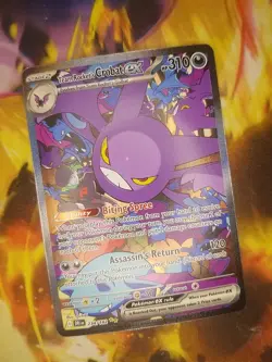 Pokemon Team Rockets Crobat EX SIR Holo Card 234/182 Destined Rivals NM - Image 3