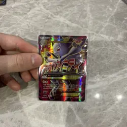 Mega M Mewtwo Ex 160/162 Breakthrough Ultra Rare Full Art Holo Pokemon Card New - Image 1
