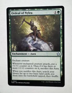 Ordeal of Nylea 0641 | Magic the Gathering MTG | Foundations | Uncommon | NM - Image 1