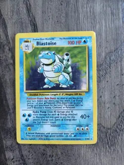 Pokemon TCG Blastoise 2/102 Holo Rare Base Set, Original LP - Image 1