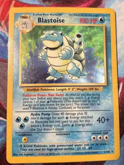 Pokemon TCG Blastoise 2/102 Holo Rare Base Set, Original LP - Image 1