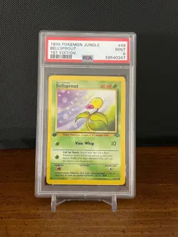1999 Pokemon Jungle Bellsprout 1st Edition #49 PSA 9 MINT!! - Image 1
