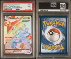 Pokemon Rayquaza VMAX Evolving Skies Secret Rare Full Art #217 PSA 9 Mint - Image 2