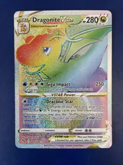 Pokemon GO #081/078 Dragonite VSTAR Secret Rainbow RARE MINT - Image 1