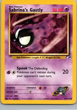 Sabrina's Gastly Common Gym Heroes 093/132 MP Pokemon TCG - Image 1