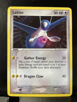 2004 Pokemon TCG (SWIRL) Latios - 2/10 - Trainer Kit HOLO RARE MP - Image 1