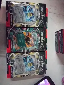 3 Pokemon TCG ex Battle Deck Bundle 1 Houndoom ex & 2 Melmetal ex Sealed Box Lot - Image 1