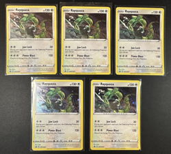 2020 Pokemon -Rayquaza SWSH029 Black Star Cosmos Foil Promo Lot (x5) all NM - Image 1