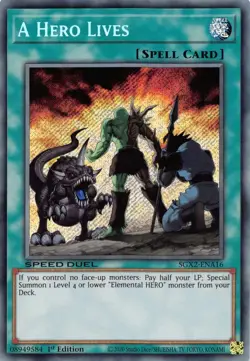 A Hero Lives (Secret Rare)-Secret Rare - 1st Edition - SGX2-ENA16 - Speed Due... - Image 1
