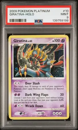 2009 POKEMON PLATINUM #10 GIRATINA-HOLO PSA 9 - Image 1