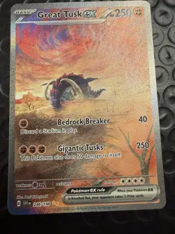 Pokemon TCG Card Great Tusk ex 246/198 SV01: Scarlet & Violet Base Set Holo NM - Image 1