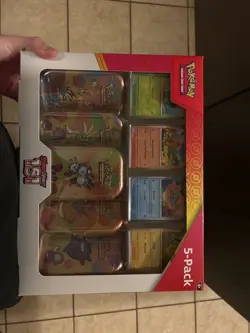 Pokemon 151 Scarlet And Violet 5 Pack Costco Trading Card Game Mini Tin Bundle - Image 1