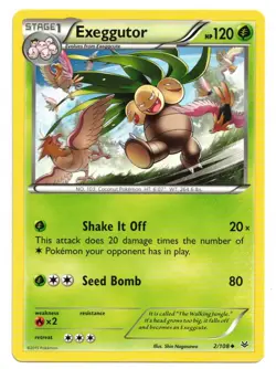 Pokemon Card: Exeggutor 2/108 XY Roaring Skies Set! NM - Image 1