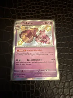 Pokemon TCG Tinkaton Holo Rare Card 167/091 Paldean Fates Baby Shiny - Image 1