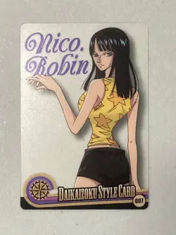 Nico Robin - 007 - One Piece Morinaga Daikaizoku Style Card Clear Plastic - Image 1
