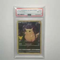 2021 Pokemon Celebrations 005 Full Art Pikachu Holo PSA 8 NM Rare Card Fresh🔥🔥 - Image 1