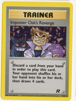 Imposter Oak's Revenge 76/82 Team Rocket TRAINER Pokemon Card - Image 1