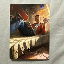MTG Spider-Man Art Series Miles Morales Ivan Shavrin 35/54 Gold Stamped - Image 1