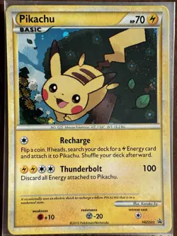 Pokemon Pikachu HGSS Black Star Promo Holo Rare #HGSS03 - Image 1