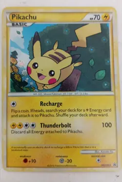 Pikachu HGSS Pokemon Promo Trading Card HGSS03 Holo HeartGold SoulSilver #Live - Image 1